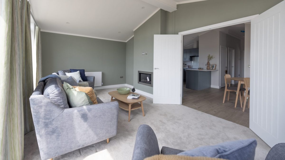 Living room with neutral tones